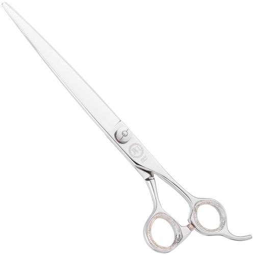 P&W Alfa Omega Scissors - profesjonalne nożyczki groomerskie z krótkim uchwytem, proste