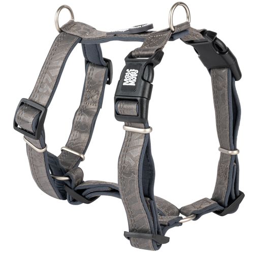 Max&Molly Comfort Harness Matrix 2.0 Stone - miękkie szelki dla psa, z identyfikatorem QR i regulacją, szare