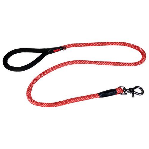 KONG Rope Leash One Size Red smycz linowa dla psa z odblaskowymi przeszyciami czerwona