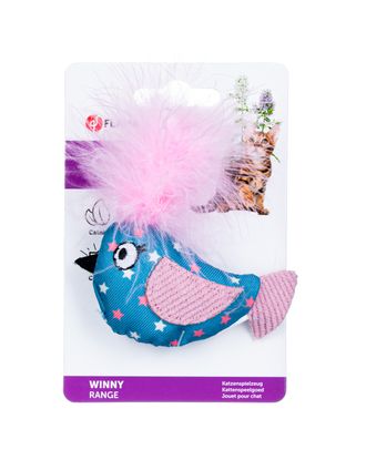 Flamingo Cat Winny Bird 10m - ptaszek zabawka dla kota, z piórkiem boa i kocimiętką, szeleszcząca