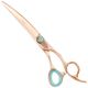 Kenchii Rose Offset Curved Scissors - nożyczki groomerskie w kolorze rose gold, gięte, z mikroszlifem