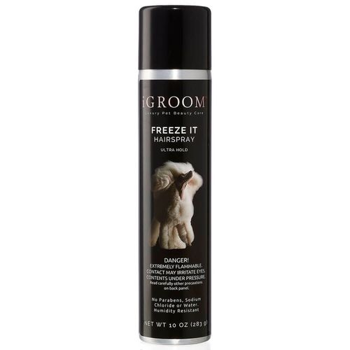 iGroom Freeze It Hairspray 283g - profesjonalny, mocno utrwalający lakier do włosów dla psa