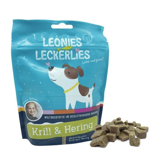 Icepaw Leonies Leckerlies Krill & Hering 125g - zdrowe przysmaki dla psa, ze śledziem i krylem