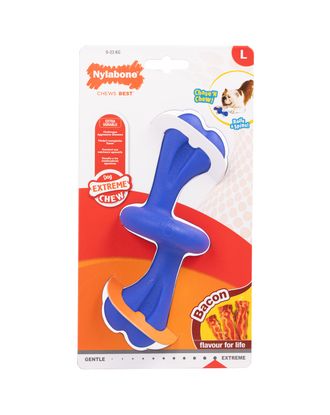 Nylabone Power Chew Rolling Dog Toy - twardy gryzak dla psa, turlająca się kość o zapachu bekonu