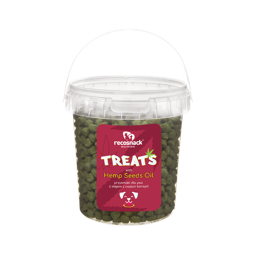 Pyszne przysmaki/treserki Recosnack Hemp - z olejem z nasion konopii