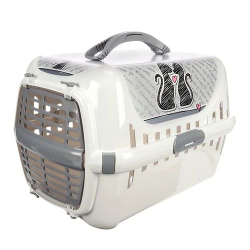 Flamingo Pet Carrier Cats in Love - transporter dla kota, do 5 kg, z nadrukiem