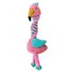 KONG Knots Twists Flamingo - zabawka dla psa ze sznurem i piszczałką, flaming