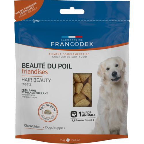 Francodex Hair Beauty Treats 75g - przysmaki dla psa i szczeniaka, z łososiem, na piękną sierść