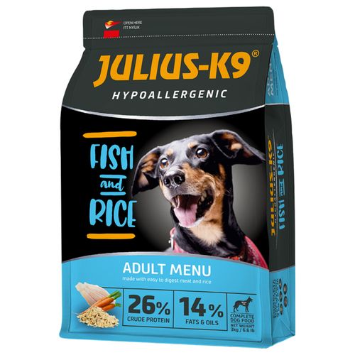 Julius-K9 Hypoallergenic Fish & Rice Adult - hipoalergiczna karma dla psa, ryba z ryżem