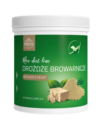 Pokusa RawDiet Brewer's Yeasts - suszone drożdże browarnicze dla psa i kota, suplement diety wspomagający układ nerwowy, odpornościowy, skórę i sierść - 250g