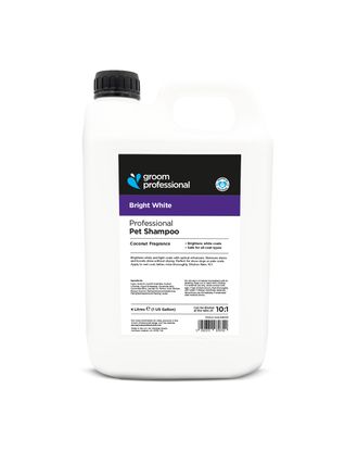 Groom Professional Bright White Shampoo - szampon do sierści białej i jasnej, koncentrat 1:10 - 4L