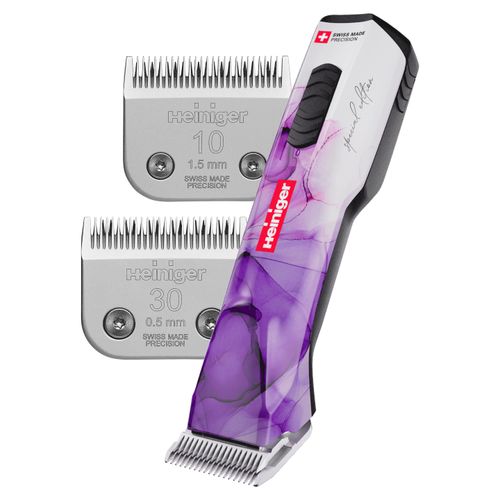 Heiniger Opal Special Edition Clipper - profesjonalna, dwubiegowa, cicha maszynka bezprzewodowa z silnikiem bezszczotkowym, zestaw ostrzy