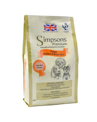 Simpsons Premium Puppy Chicken & Brown Rice - karma dla szczeniąt, kurczak i brązowy ryż - 2kg