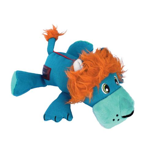 KONG Cozie Ultra Lucky Lion M 20cm - wytrzymały pluszak dla psa, lew z grzechotką i piszczałkami