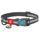 Waudog Waterproof Reflective Collar With QR Code Grey - obroża wodoodporna dla psa, z zawieszką QR i odblaskową taśmą