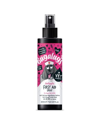 Bugalugs Antiseptic First Aid Spray 200ml - antyseptyczny spray na skórę psa i kota