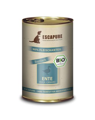 Escapure Ente Bio 400g - ekologiczna, mokra karma dla psa, kaczka, ziemniaki i zioła