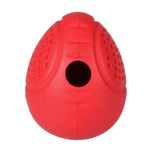 Flamingo Rubber Leo Treat Wobbler to świetna gumowa zabawka w kształcie jajka, którą możesz wypełnić ulubionymi smakołykami Twojego psiaka.