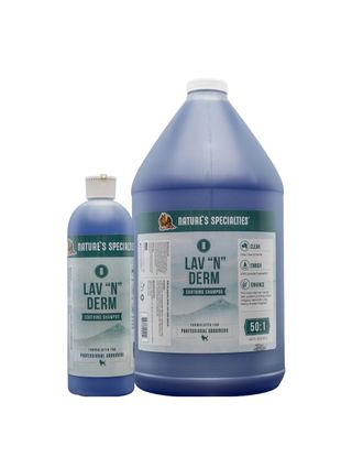 Nature's Specialties Lav-N-Derm Shampoo - łagodzący szampon antybakteryjny dla psa i kota, koncentrat 1:50