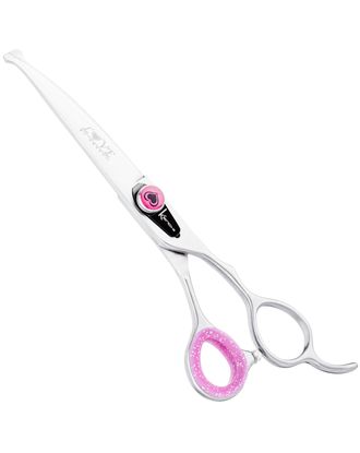 Kenchii Love Curved Safety Scissors 6,5" - bezpieczne nożyczki groomerskie z ergonomicznym uchwytem, gięte