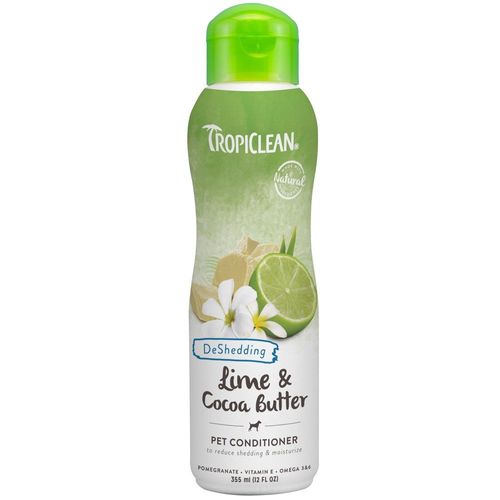 Tropiclean Lime & Cocoa Butter Conditioner 355ml - odżywka z kwasami Omega 3 i 6, ograniczająca wypadanie sierści