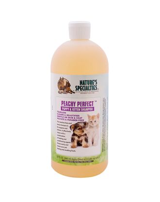 Nature's Specialties Peachy Perfect Shampoo - delikatny szampon nie powodujący łzawienia dla kociąt i szczeniąt, koncentrat 1:6