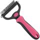 Biglo Large Undercoat Rake Pink - trymer hakowy dwustronny dla psa i kota, różowy