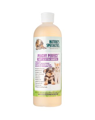 Nature's Specialties Peachy Perfect Shampoo - delikatny szampon nie powodujący łzawienia dla kociąt i szczeniąt, koncentrat 1:6