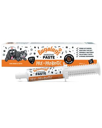 Bugalugs Pre + Probiotic Digestive Paste - pasta na trawienie dla kota i psa, z probiotykami - 60ml