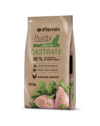 Fitmin Purity Castrate 10kg - pełnoporcjowa karma dla dorosłych i sterylizowanych kotów, z kurczakiem