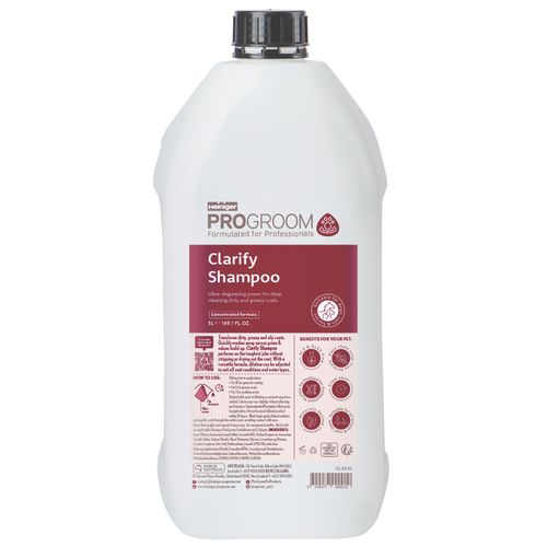ProGroom Clarify Shampoo 5L - głęboko oczyszczający i odtłuszczający szampon  dla psa i kota, koncentrat 1:10
