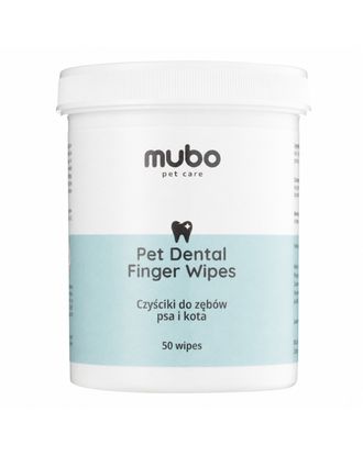 Mubo Pet Dental Finger Wipes 30szt. - jednorazowe czyściki do zębów psa i kota, nakładane na palec