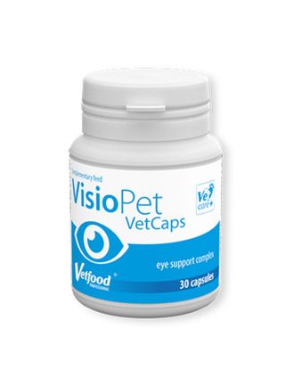 Vetfood VisioPet VetCaps 30tbl. - preparat wspierający prawidłowe funkcjonowanie narządu wzroku, dla psa i kota