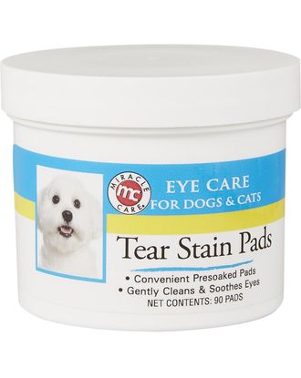 Miracle Care Tear Stain Pads 90szt. - waciki do usuwania przebarwień i zacieków pod oczami, dla psów i kotów