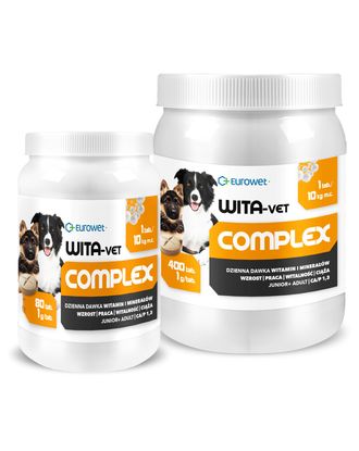 Eurowet Wita-Vet Complex 1g - suplement diety z drożdżami piwnymi i wątróbką wieprzową dla psów i szczeniąt 
