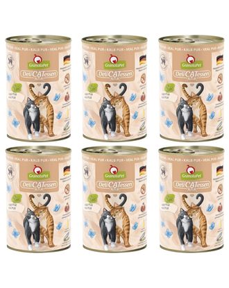 GranataPet DeliCatessen Veal Pur - bezzbożowa mokra karma dla kota, cielęcina - 6x 400g