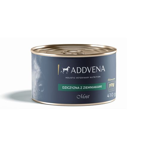 Addvena Moist Dziczyzna z Ziemniakami 410g - mokra karma dla psa, bezzbożowa, z dziczyzną i ziemniakami