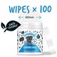 Bugalugs Wrinkle Cleansing Wipes 100szt. - biodegradowalne waciki do fałdów skórnych psa i kota