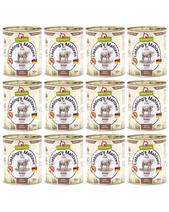 GranataPet Beef Pur - monoproteinowa bezzbożowa mokra karma dla psa, wołowina - 12x 800g