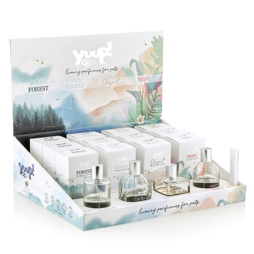 Yuup! Fashion Lux&Nature 24x100ml - zestaw perfum dla psa i kota, z ekspozytorem i testerami
