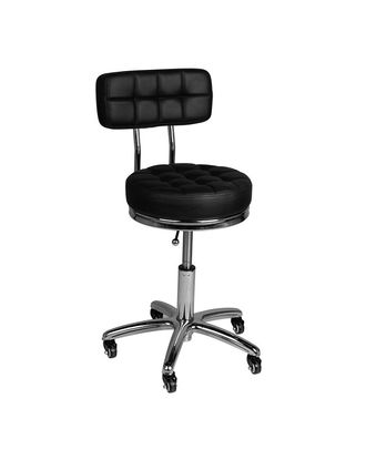 Activ AM-877 - krzesło groomerskie z pikowanym siedziskiem i wygodnym oparciem, czarne