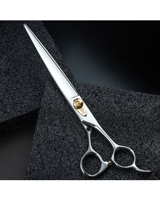 Jargem Strong Straight Scissors - solidne nożyczki groomerskie z długimi i cienkimi ostrzami, złota śruba