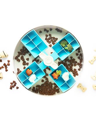 PetDreamHouse SPIN Interactiv Feeder Windmill Bowl - miska spowalniająca jedzenie i zabawka interaktywna dla psa