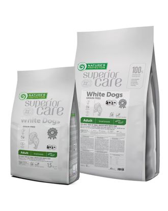 Nature’s Protection Superior Care White Dogs Adult Small Breeds Insects - hipoalergiczna karma dla białych psów małych ras, z owadami