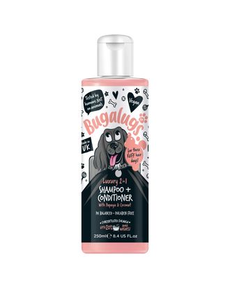 Bugalugs Luxury 2in1 Papaya & Coconut Shampoo - szampon z odżywką dla psa, oczyszcza i pielęgnuje - 250ml