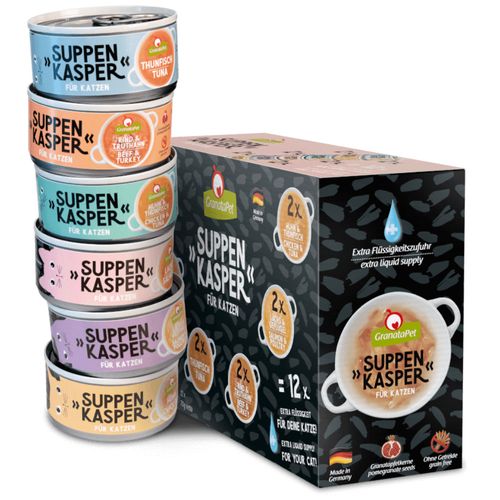 GranataPet Suppenkasper Mulitipack 12x70g - zupa dla kota, zestaw smaków