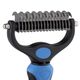 Biglo Large Undercoat Rake Blue - trymer hakowy dwustronny dla psa i kota, niebieski
