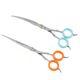 P&W Asian Style Set Scissors (Curved & Straight) 7" - profesjonalny zestaw nożyczek do strzyżenia w stylu azjatyckim, nożyczki extra gięte + proste + etui