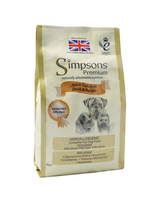 Simpsons Premium Adult Sensitive Duck &amp; Potato - karma dla wrażliwych psów, kaczka i ziemniaki - 2kg