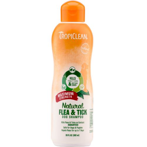 Tropiclean Natural Flea & Tick Dog Shampoo szampon dla psa do walki z pchłami, kleszczami i komarami